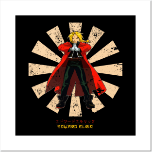 Edward Elric Retro Japanese Posters and Art